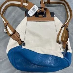 Coach Drawstring Backpack Cream, Blue and Orange NWT Coach X Peanuts Dempsey Drawstring Backpack In Signature  main image 4